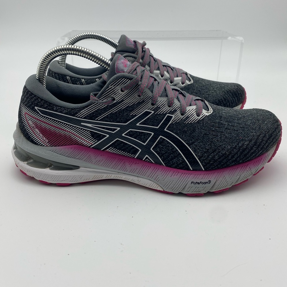 Asics GT 2000 10 Women Size 8.5 Shoes Grey Pink Running Sneakers Athletic